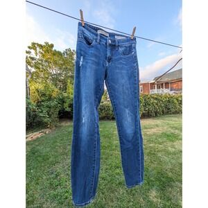 Anthropologie Pilcro and the‎ Letterpress Dark Wash Distressed Jeans Size 27